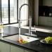 Kitchen Faucet with Pull Down Sprayer Stainless Steel Single Handle Pull Out Spring Sink Faucets